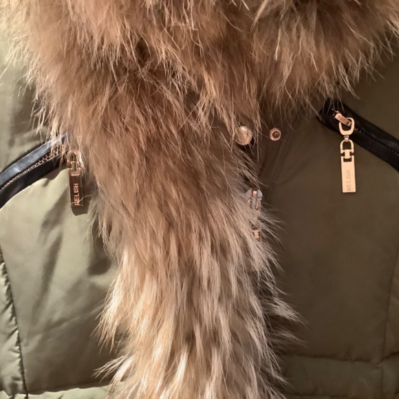 RELISH Women parka JACKET COAT S/XS REAL FINN RACOON,REAL LEATHER  TRIM - Picture 3 of 15